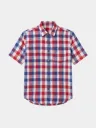 Multicolor Checked Half Sleeve Khadi Shirt