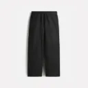 Black Relaxed fit Cotton Trouser