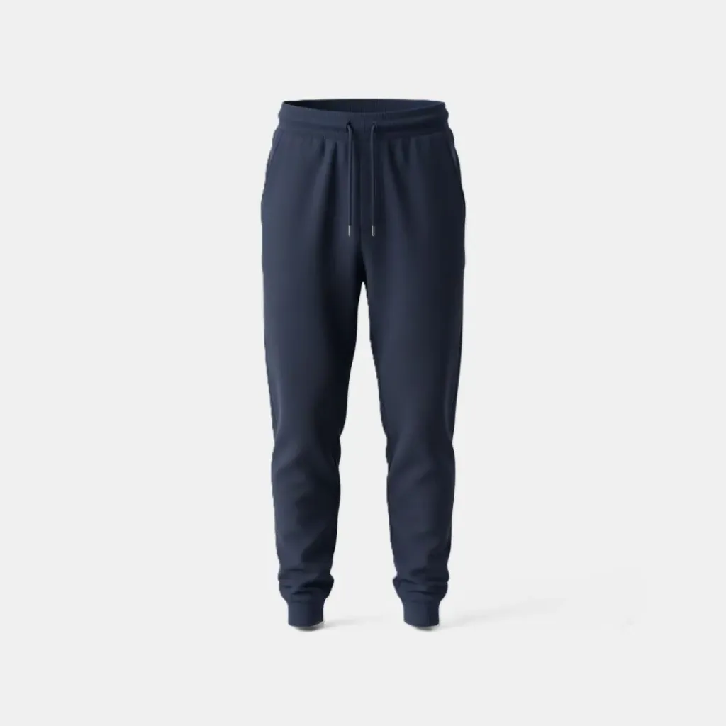 Navy blue Cotton Joggers (Solid, 30)