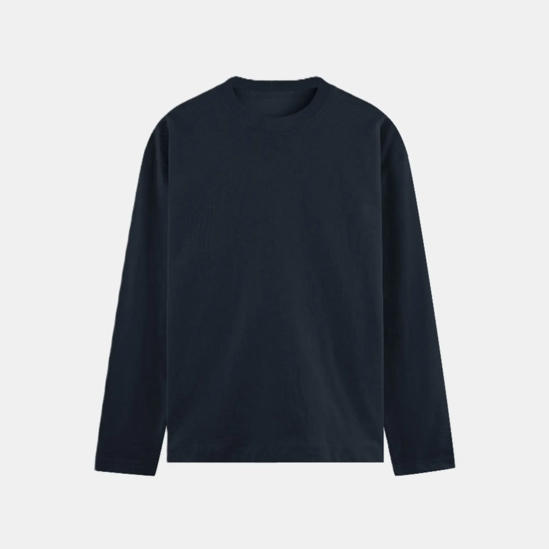 Navy blue full sleeve Tee (S, Solid)