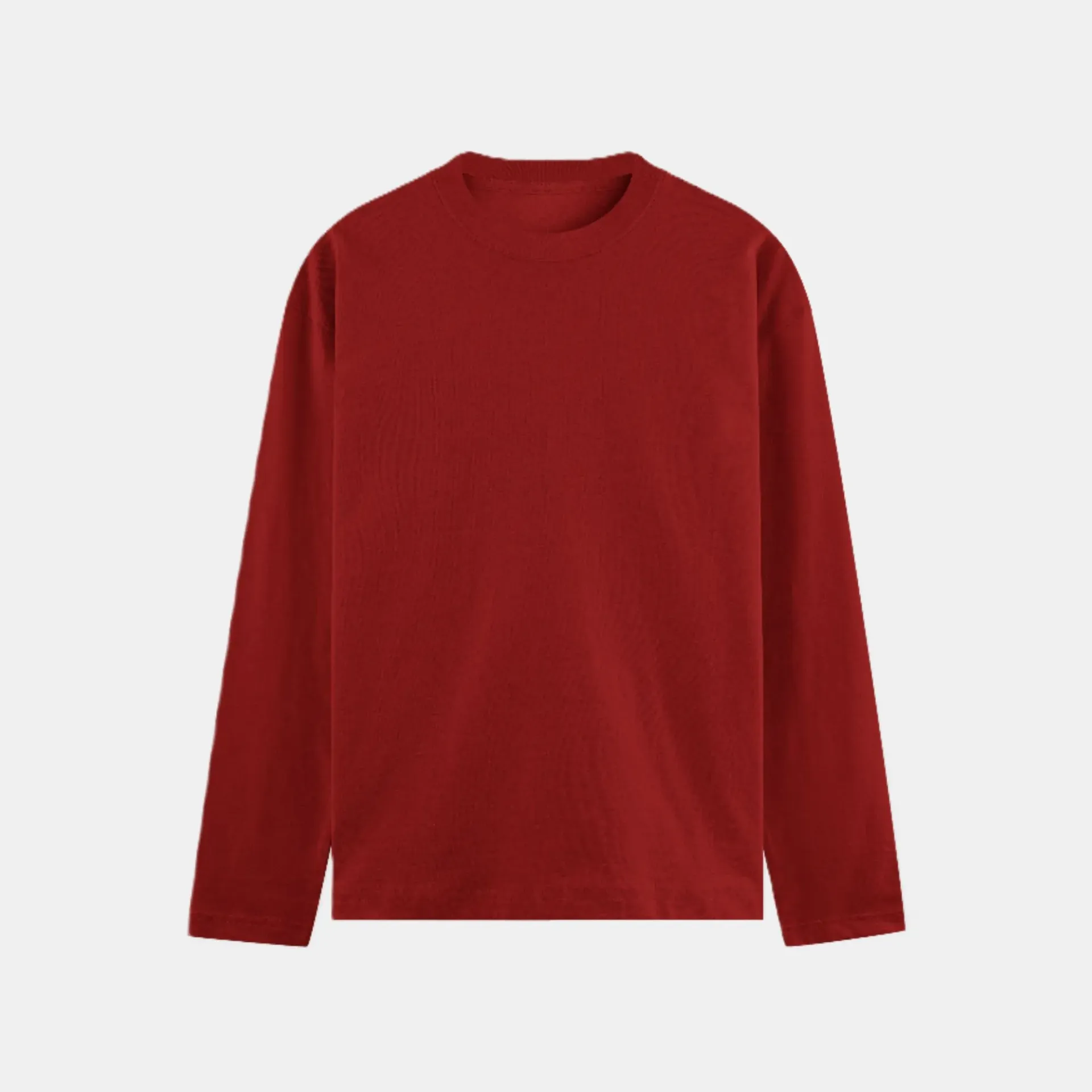 Red full sleeve T-shirt (S, Solid)